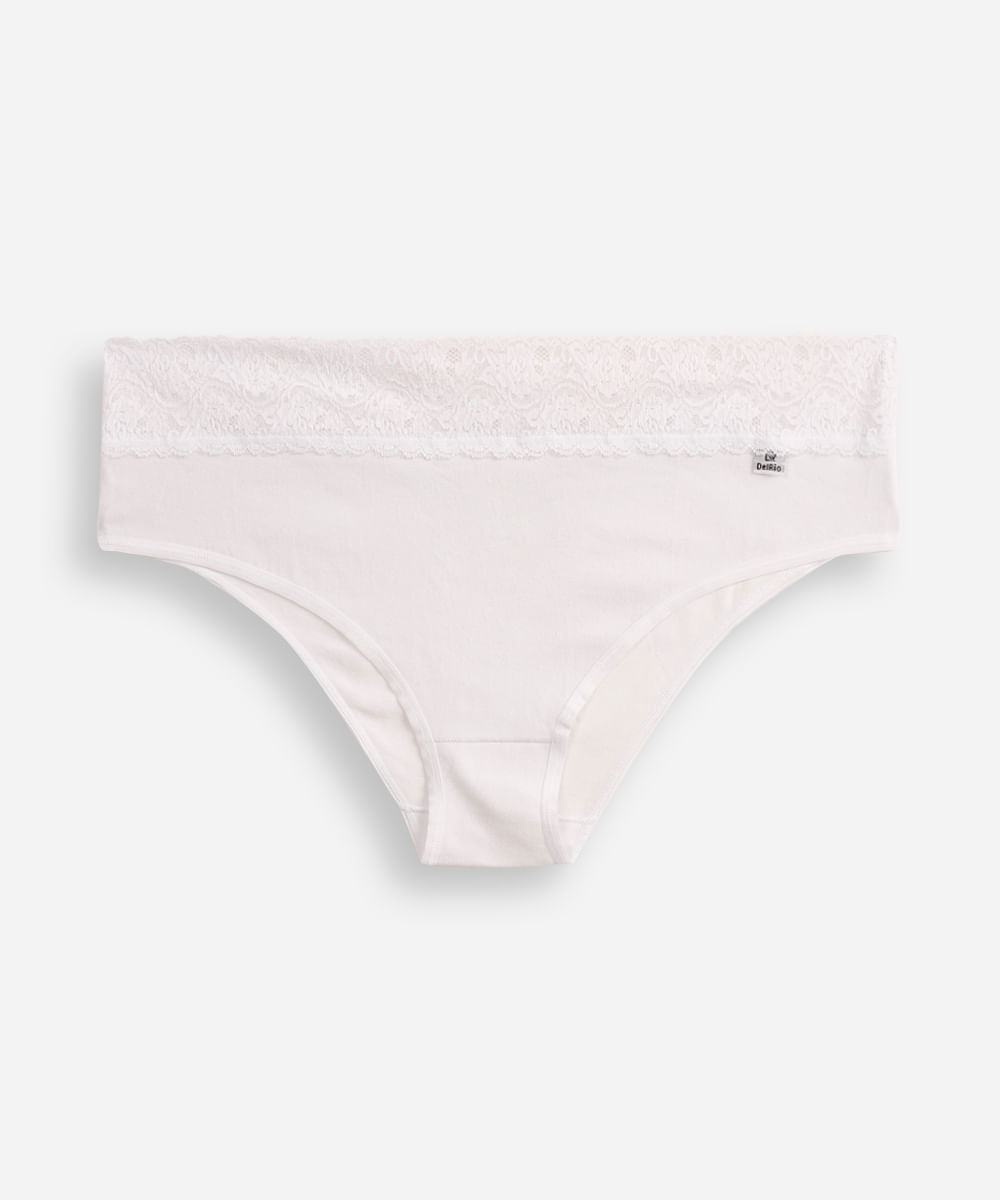 kit de calcinhas biquíni com renda plus size delrio colorido