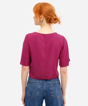 blusa feminina de viscose rosa