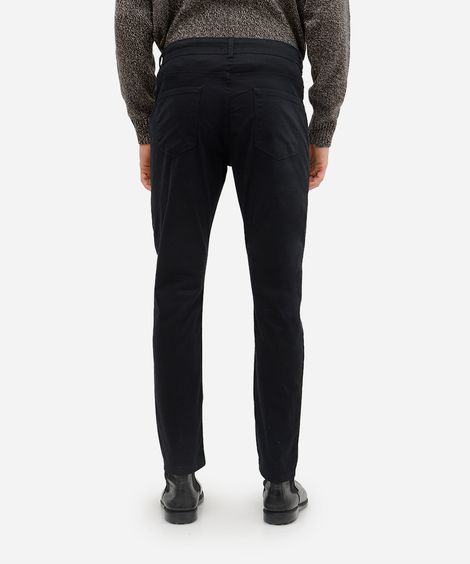 calça slim masculina de sarja preta
