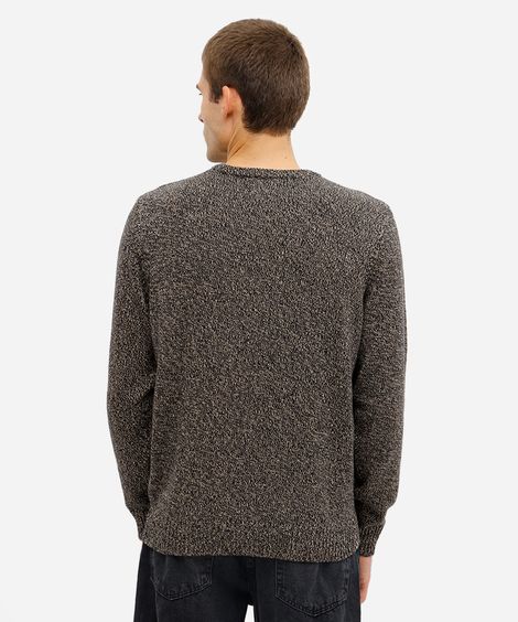 suéter masculino de tricot preto