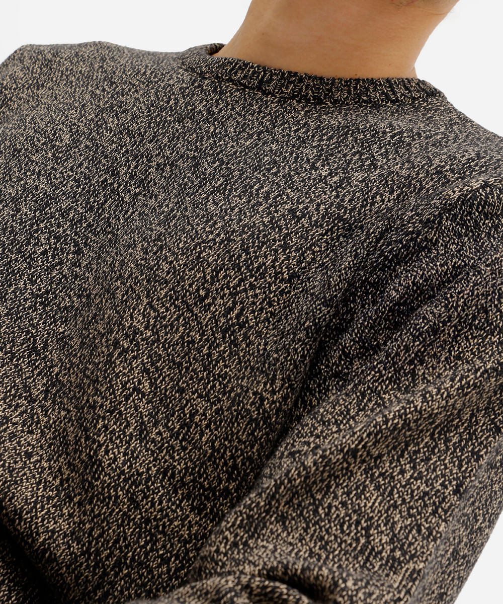 suéter masculino de tricot preto