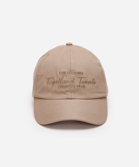 boné aba curva bordado tequila e tennis bege