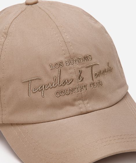 boné aba curva bordado tequila e tennis bege