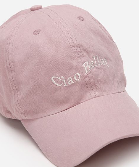 boné de sarja aba curva ciao bella rosa