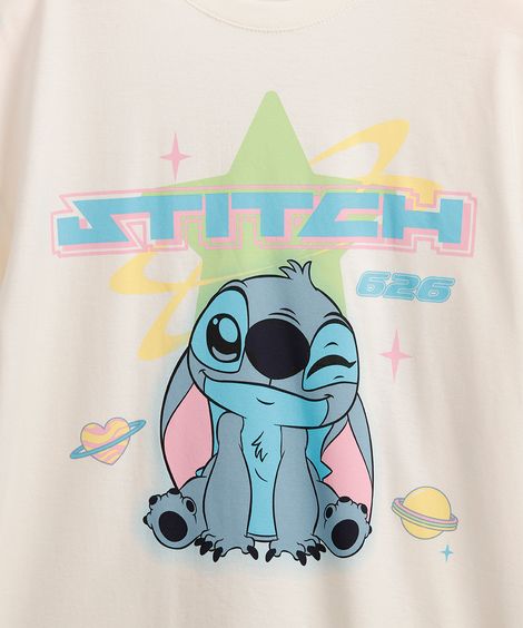 camiseta juvenil de algodão oversized stitch off white