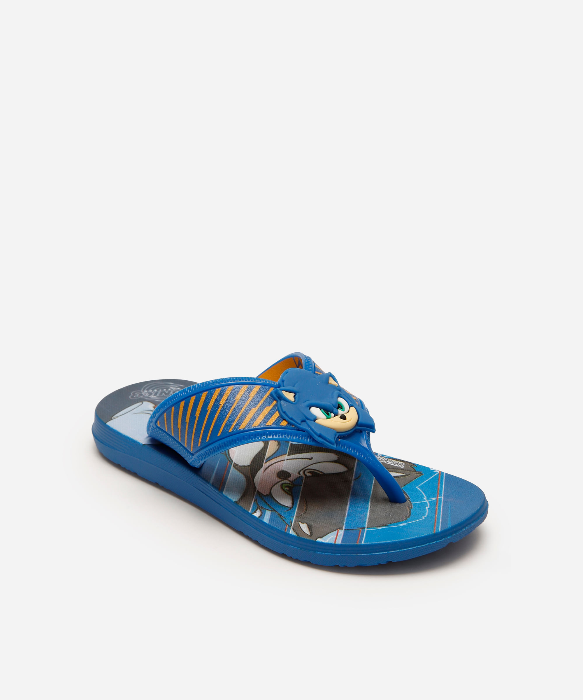 chinelo infantil sonic grendene azul