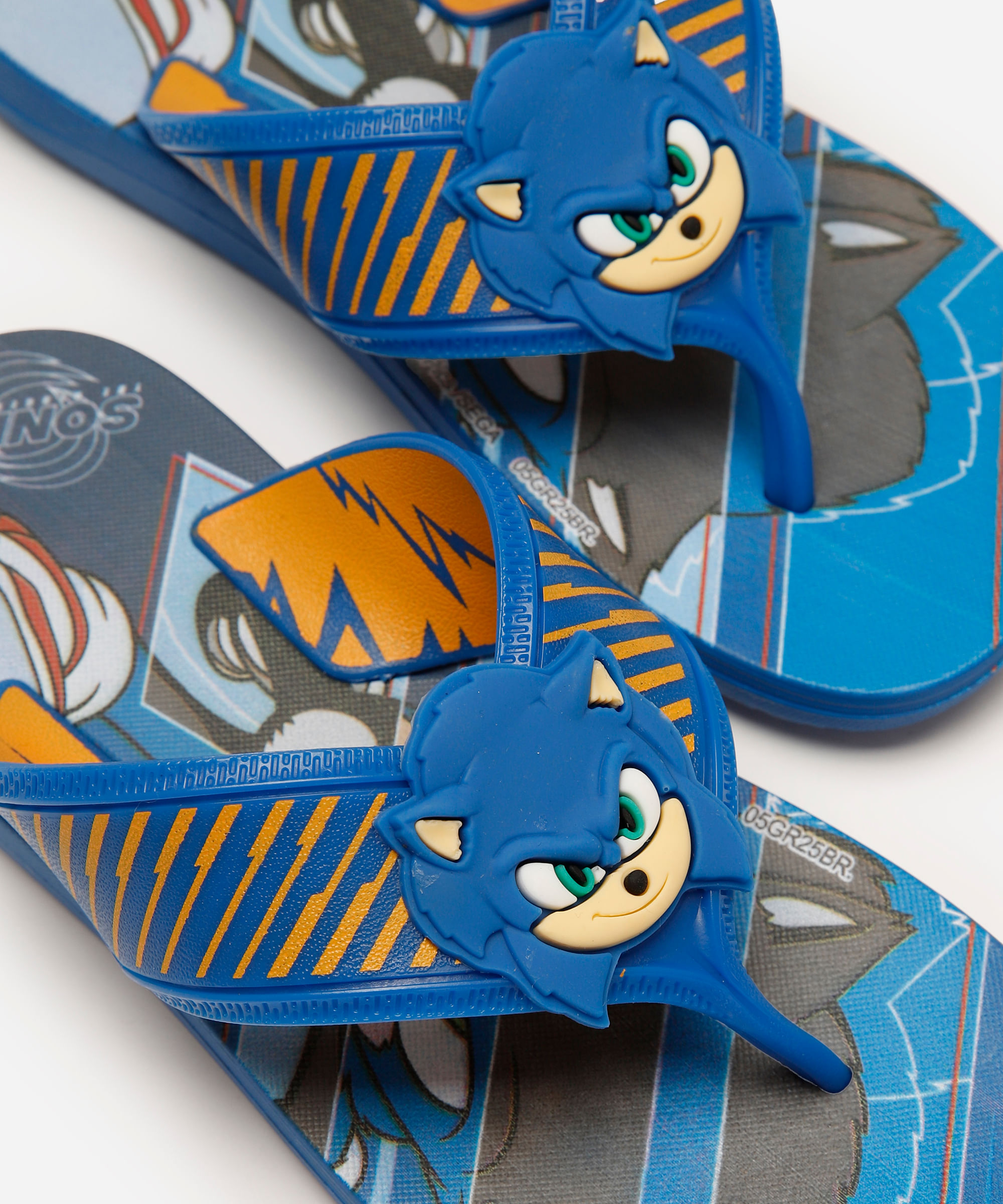 chinelo infantil sonic grendene azul
