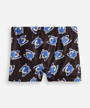 sunga infantil sonic preta