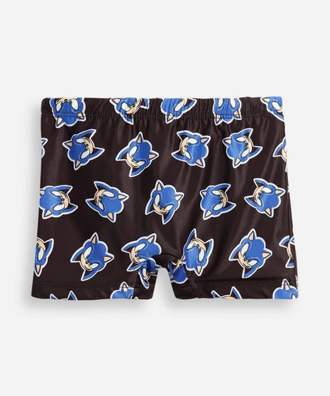 sunga infantil sonic preta