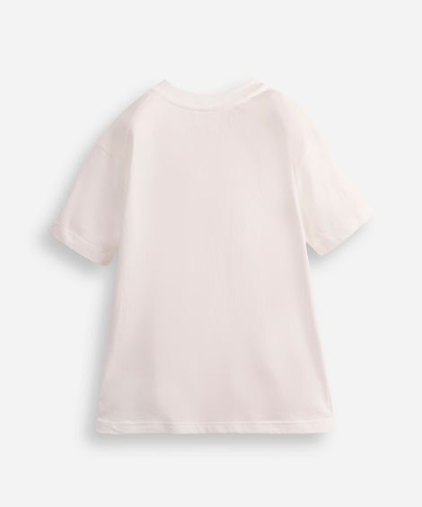 camiseta infantil de algodão minecraft off white