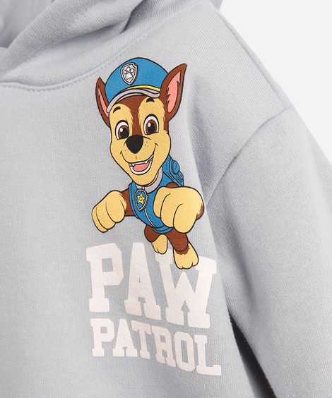 conjunto infantil de moletom felpado patrulha canina azul