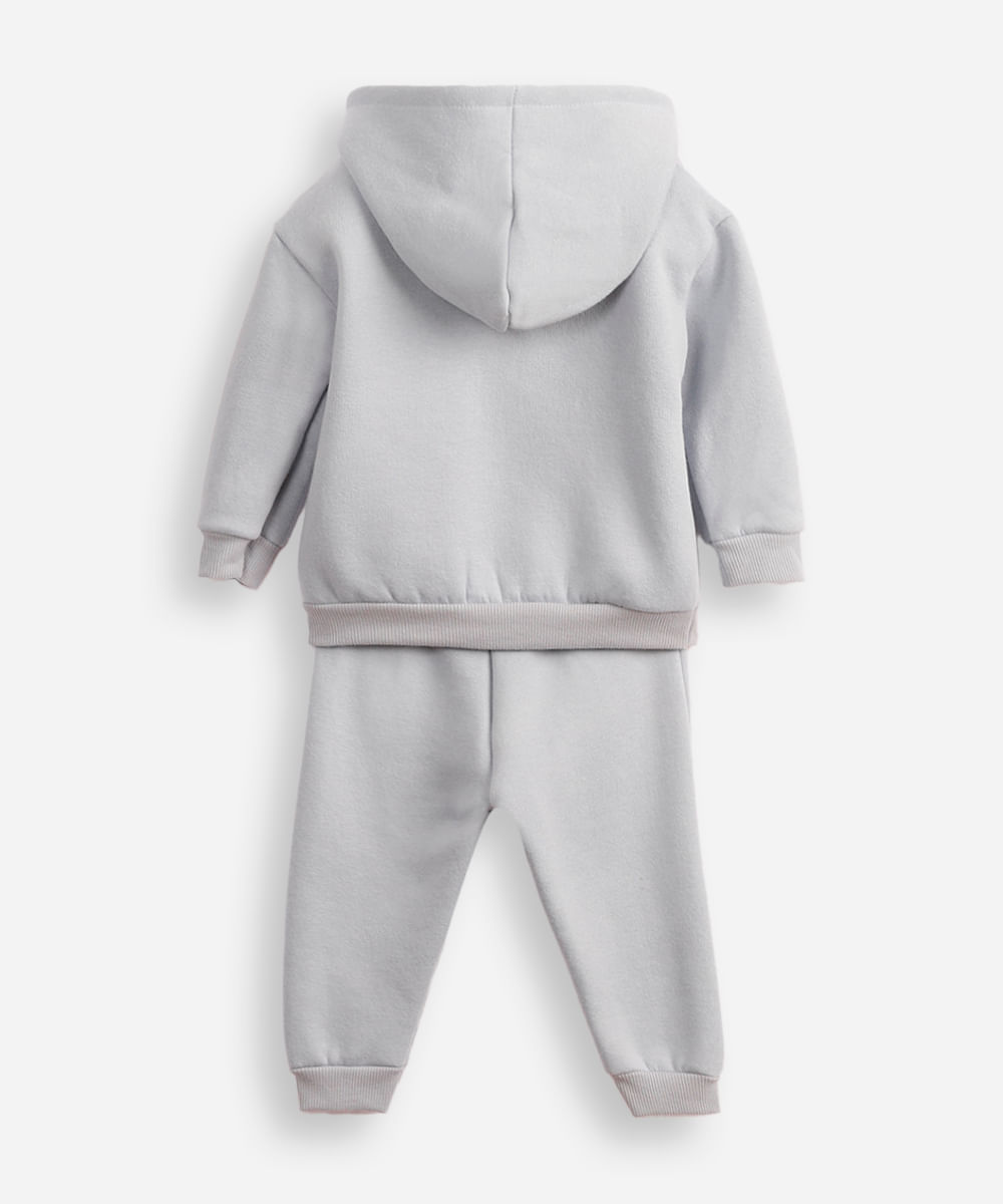 conjunto infantil de moletom felpado patrulha canina azul