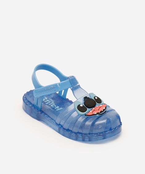 sandália fechada infantil stitch azul