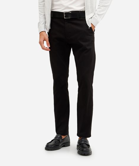 calça social slim de alfaiataria masculina preta