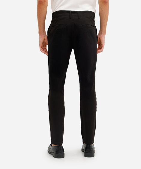 calça social slim de alfaiataria masculina preta