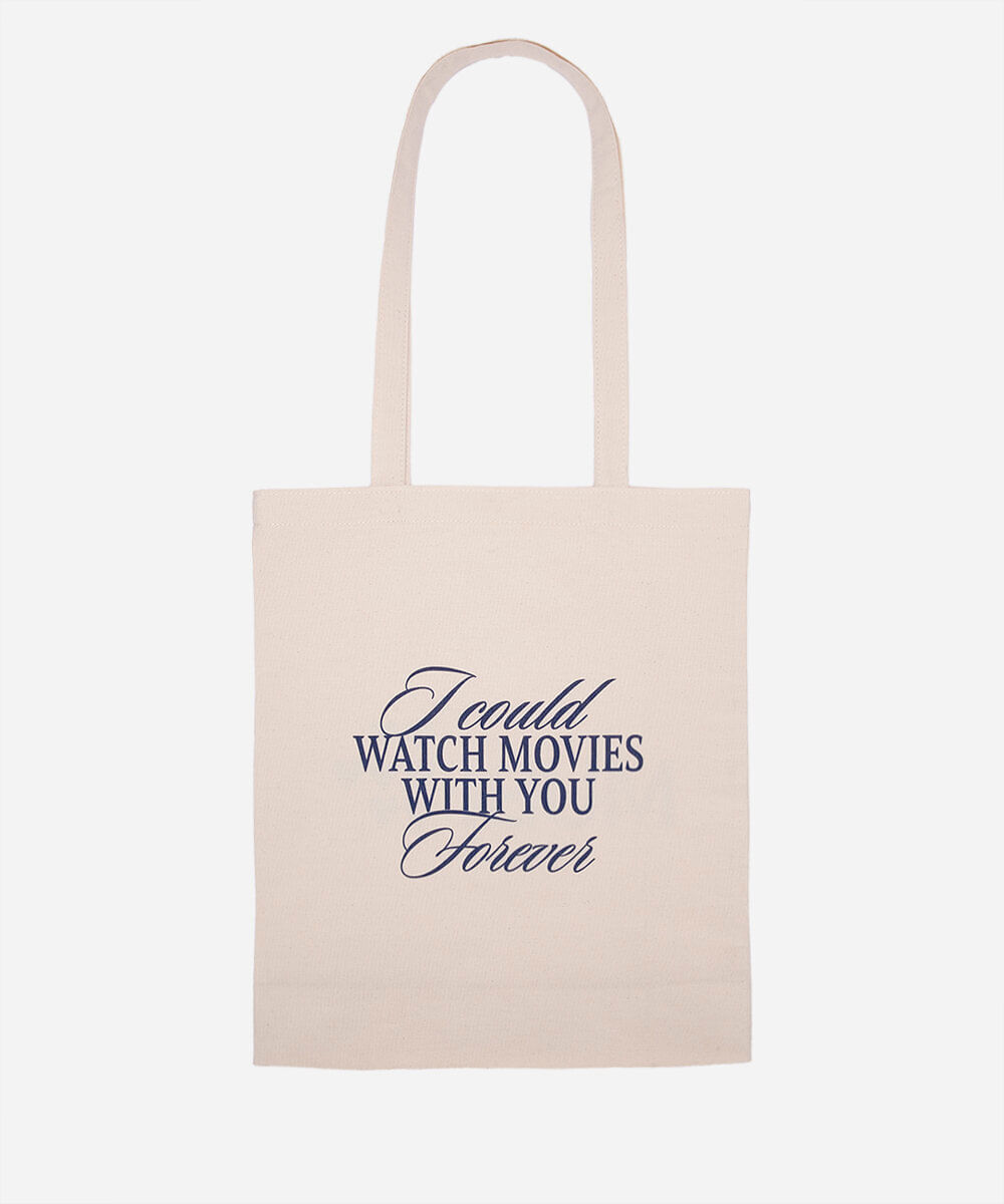 ecobag de algodão estampada mubi mindset bege