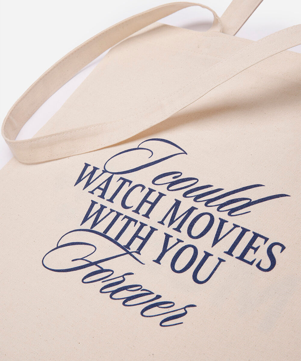 ecobag de algodão estampada mubi mindset bege