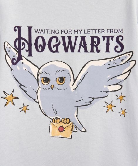 pijama curto infantil de algodão harry potter azul