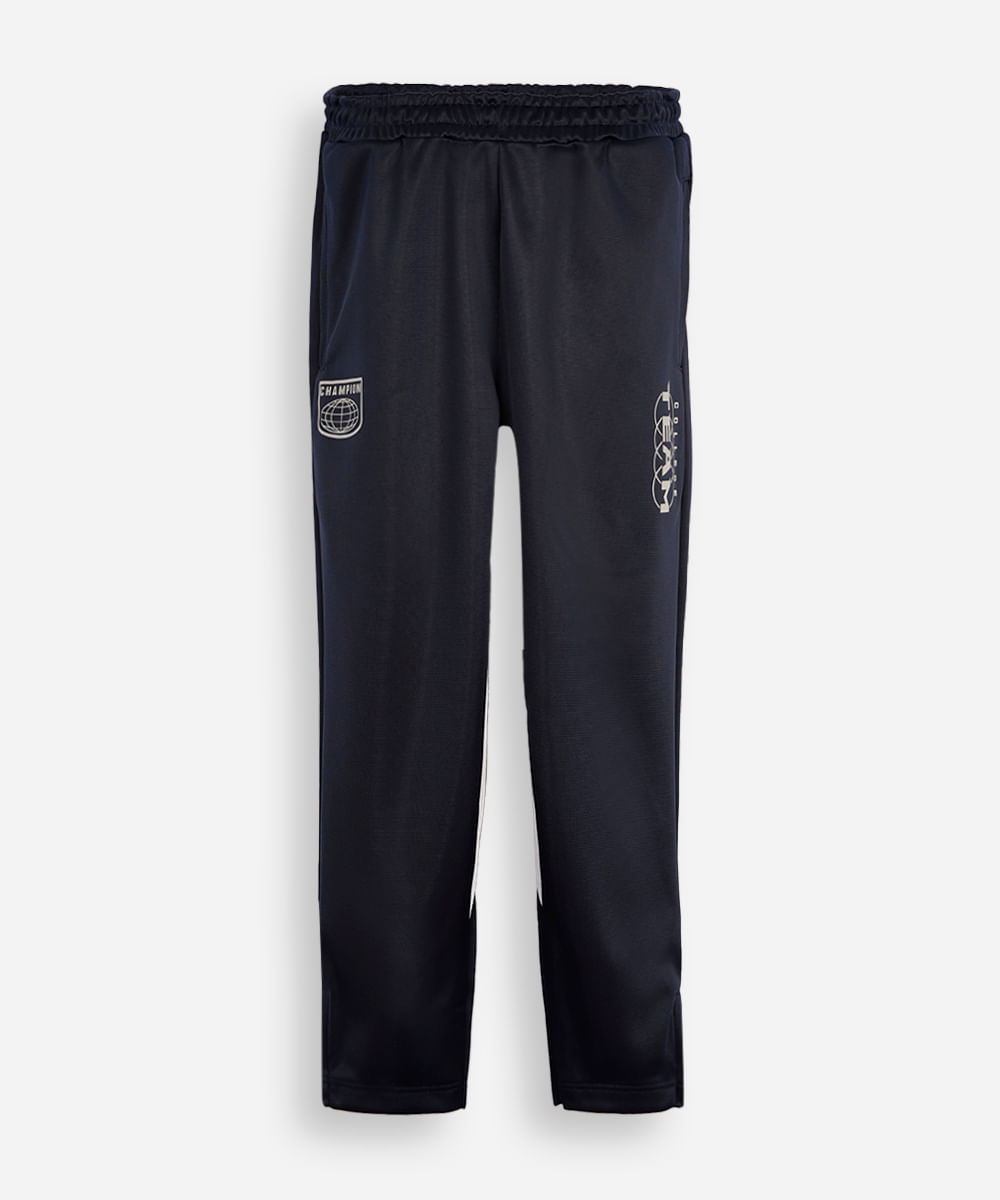 calça esportiva infantil bicolor azul