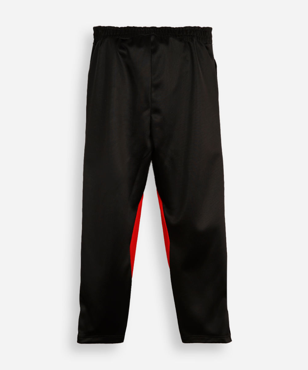 calça esportiva infantil bicolor preta