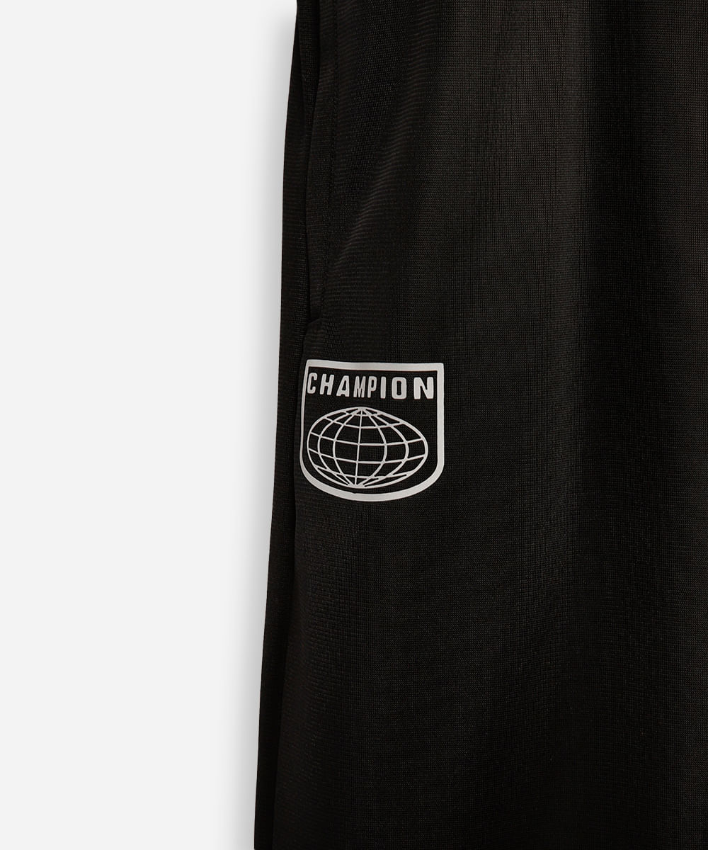 calça esportiva infantil bicolor preta
