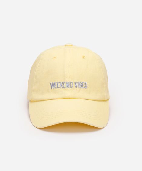 boné aba curva weekend vibes amarelo
