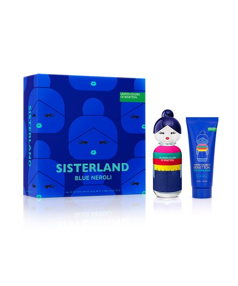 kit feminino benetton united colors sisterland blue neroli