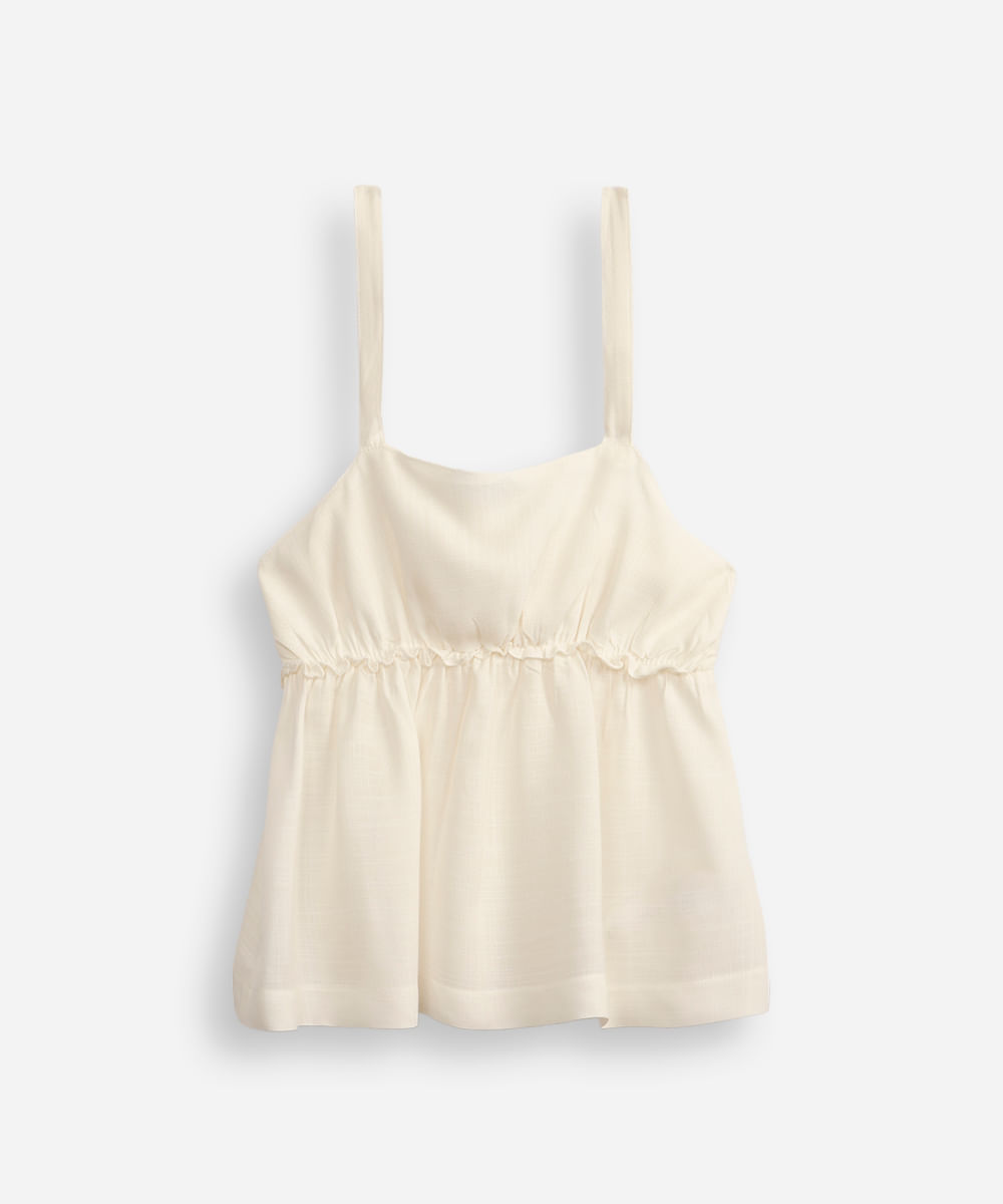 bata de viscose juvenil com laço off white