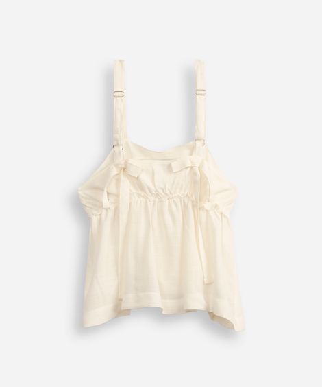 bata de viscose juvenil com laço off white