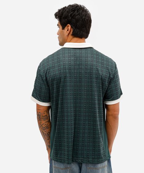 camiseta retrô unissex com gola manga curta paris verde