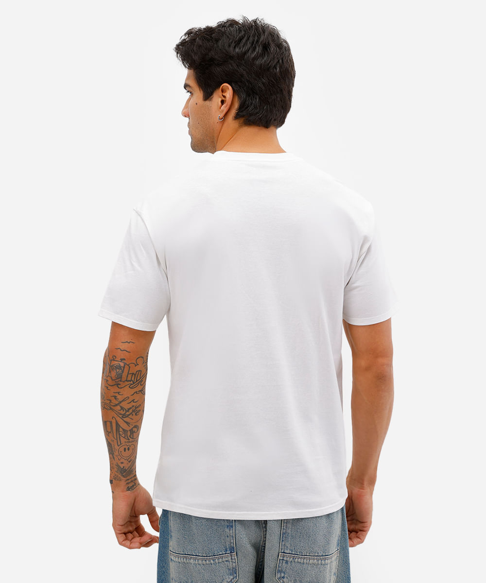 camiseta masculina de algodão batman off white