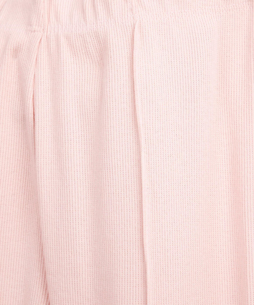 calça legging infantil canelada com nervura rosa