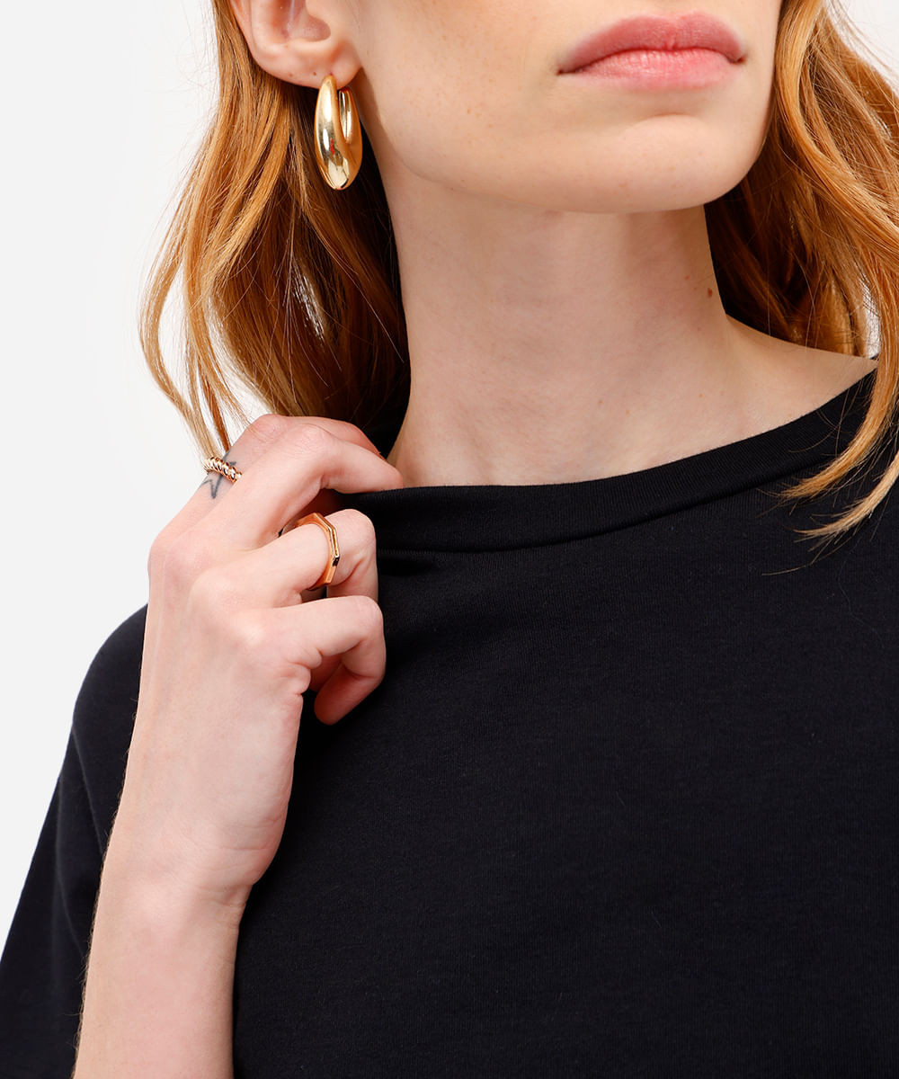 camiseta baby look feminina de algodão básica preta