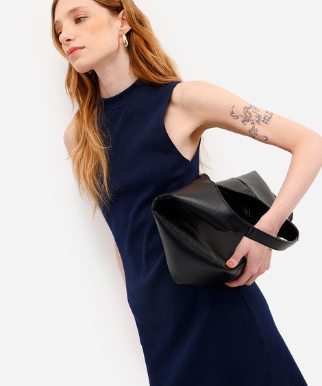 vestido curto feminino de algodão canelado azul