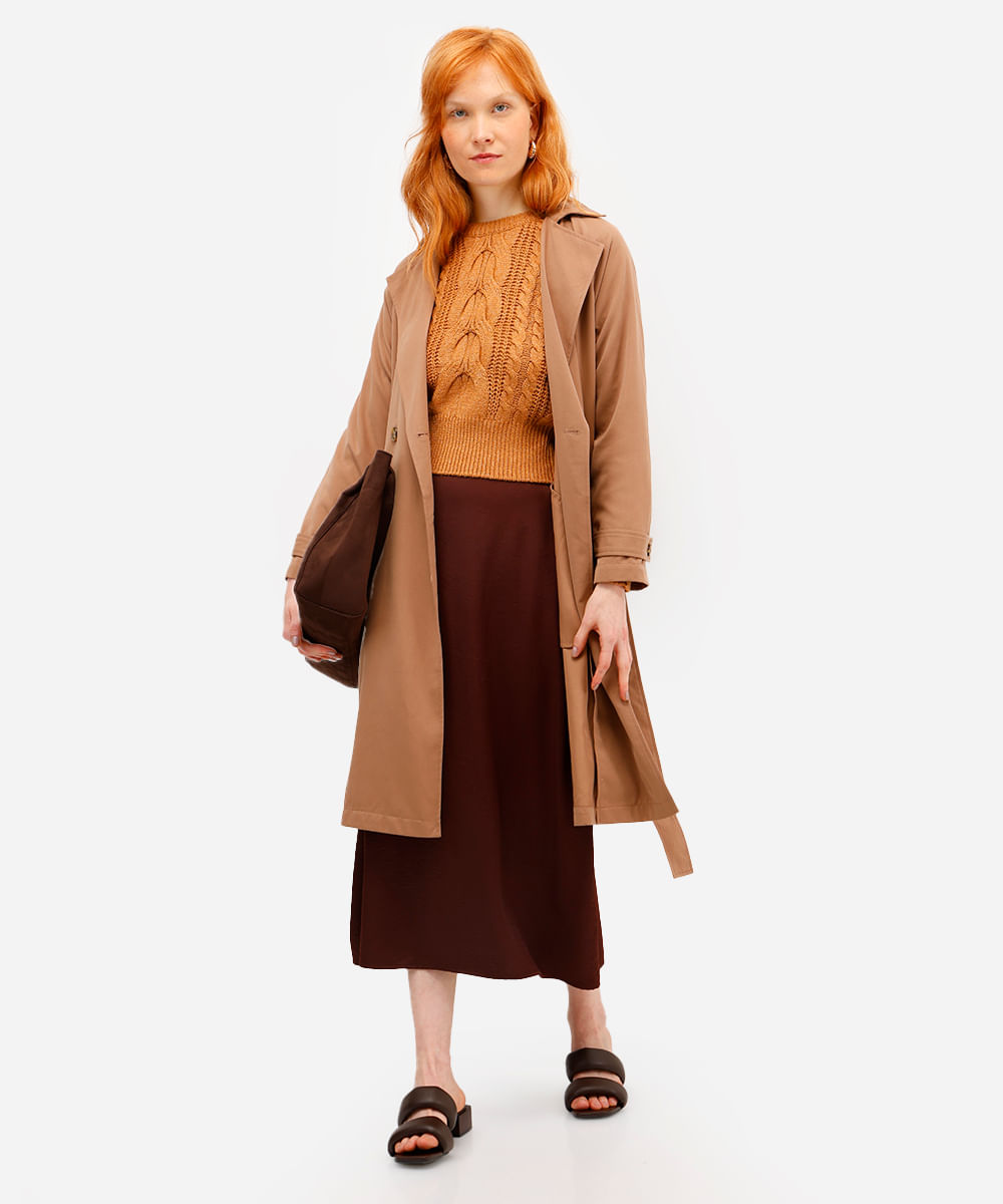 suéter feminino de tricot texturizado amarelo