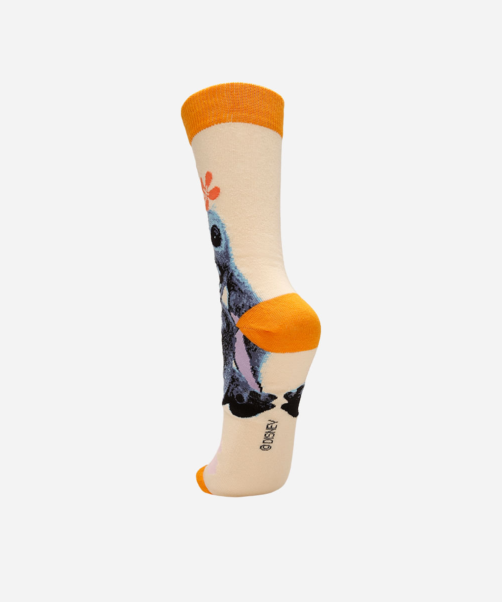 meia masculina cano longo stitch colorida