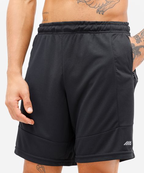 bermuda masculina com recortes preta