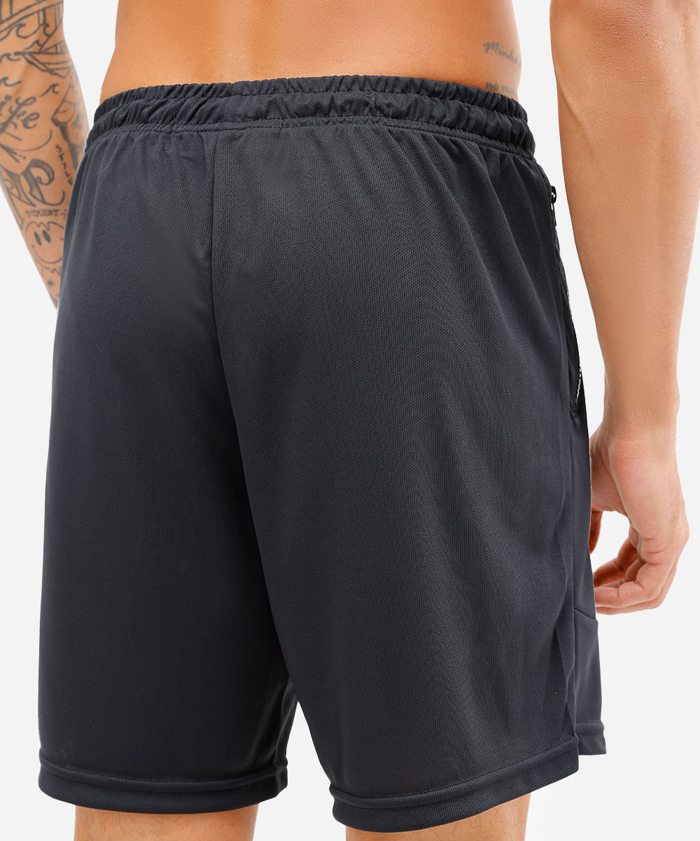 bermuda masculina com recortes preta