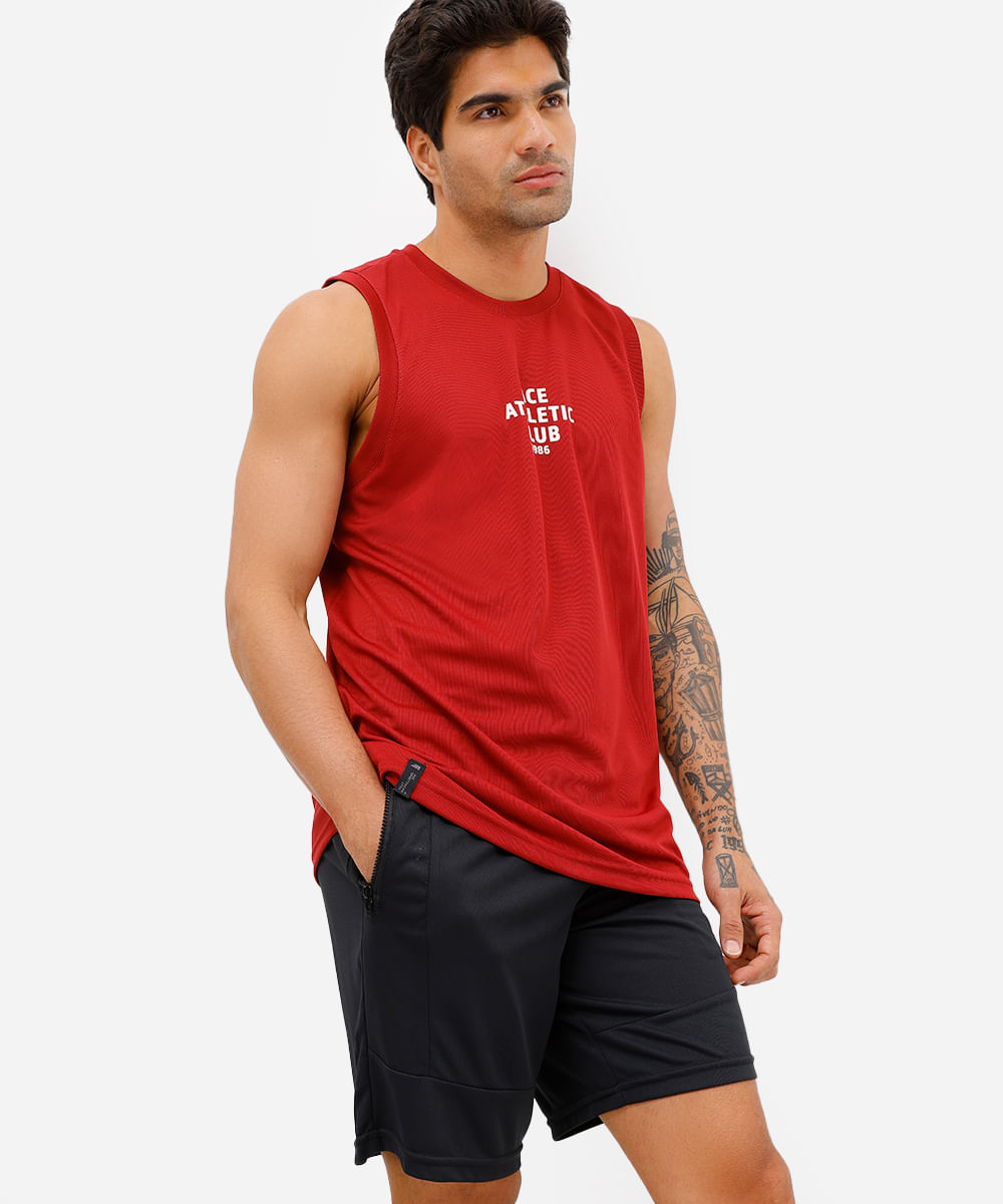 bermuda masculina com recortes preta