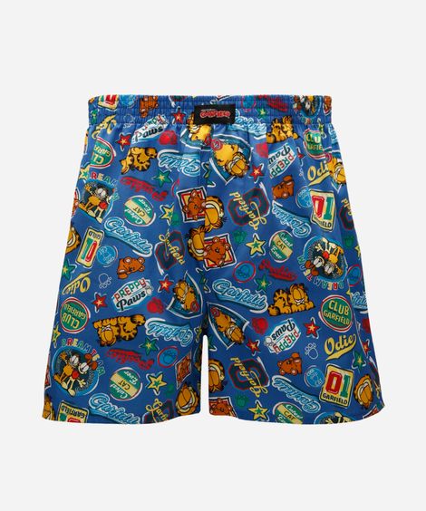 cueca masculina samba canção garfield azul