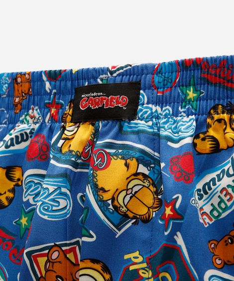 cueca masculina samba canção garfield azul