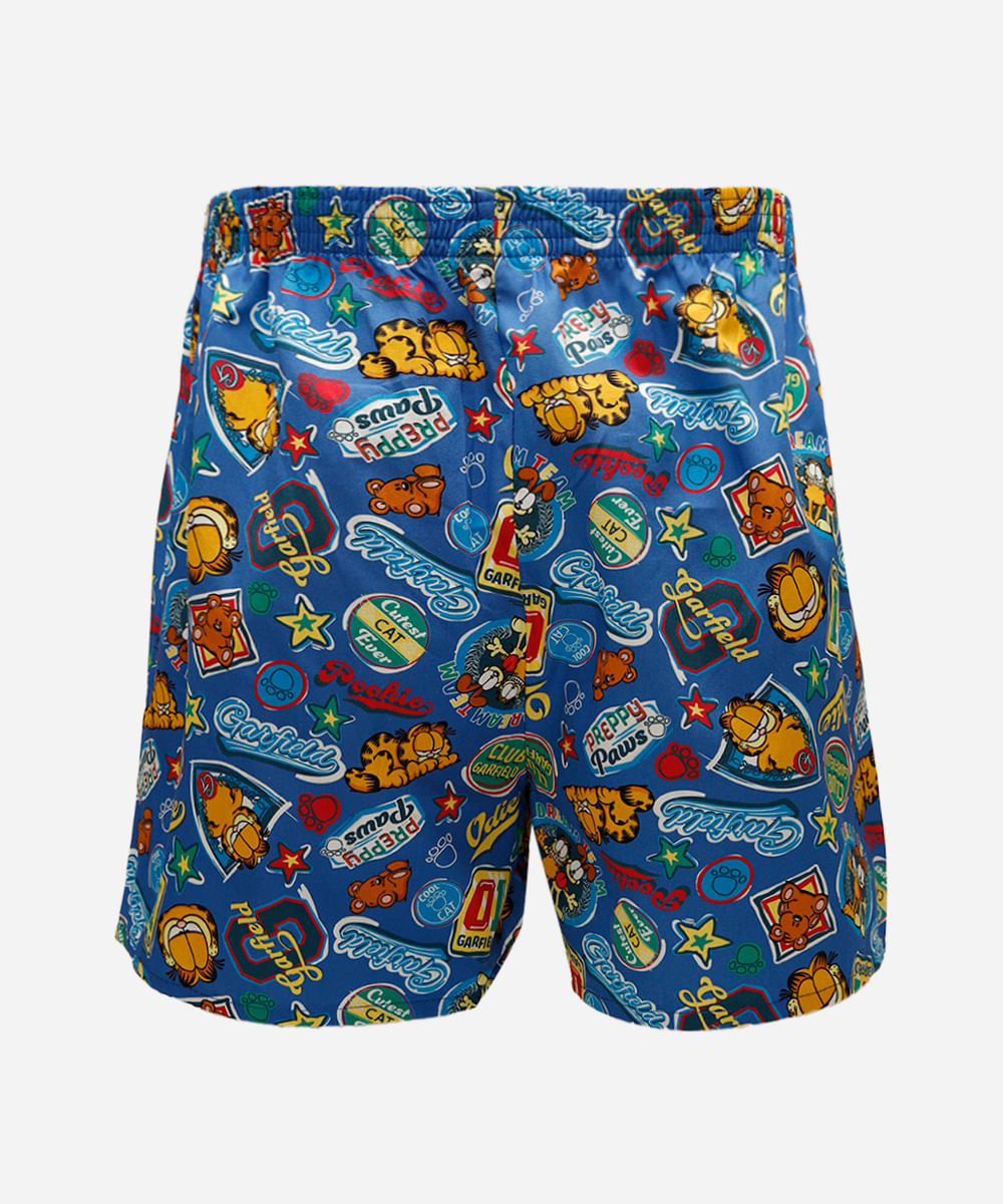 cueca masculina samba canção garfield azul