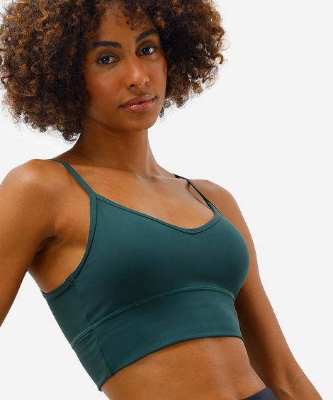 top feminino esportivo bojo removível verde