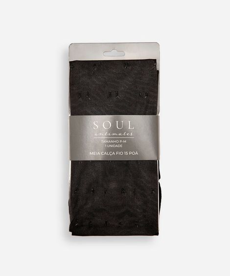 meia calça fio 15 de poá preto