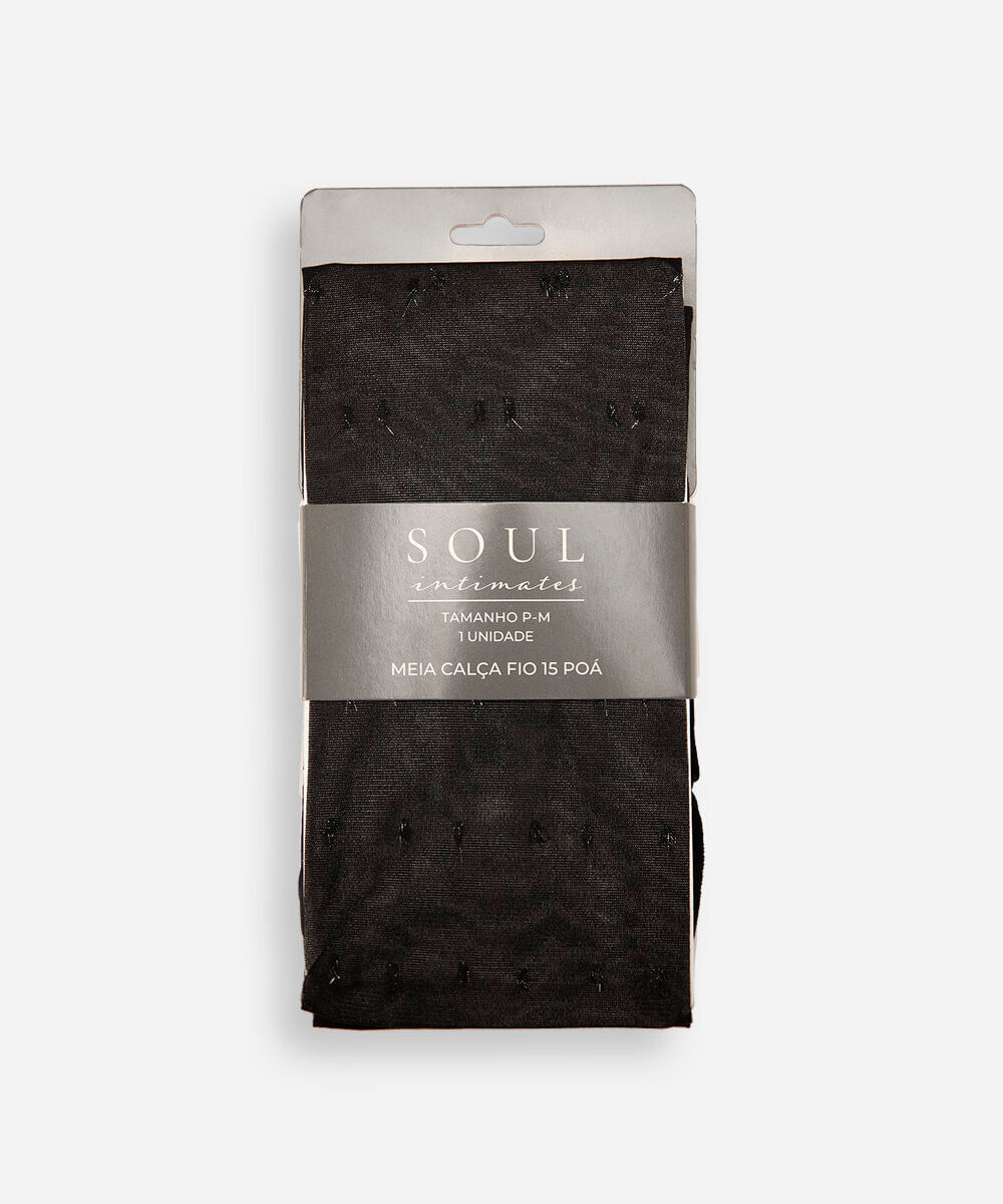 meia calça fio 15 de poá preto