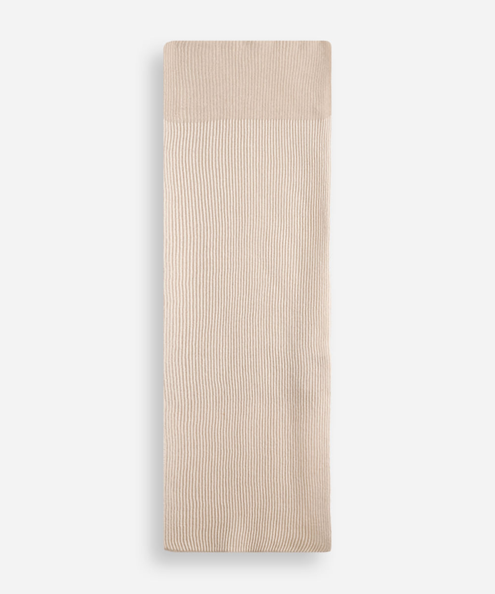 cachecol de tricot canelado off white