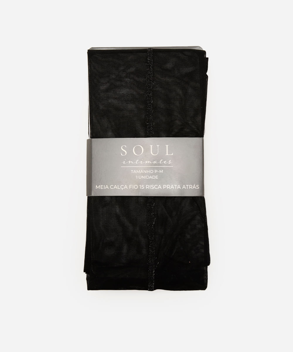 meia calça feminina fio 15 lurex preta