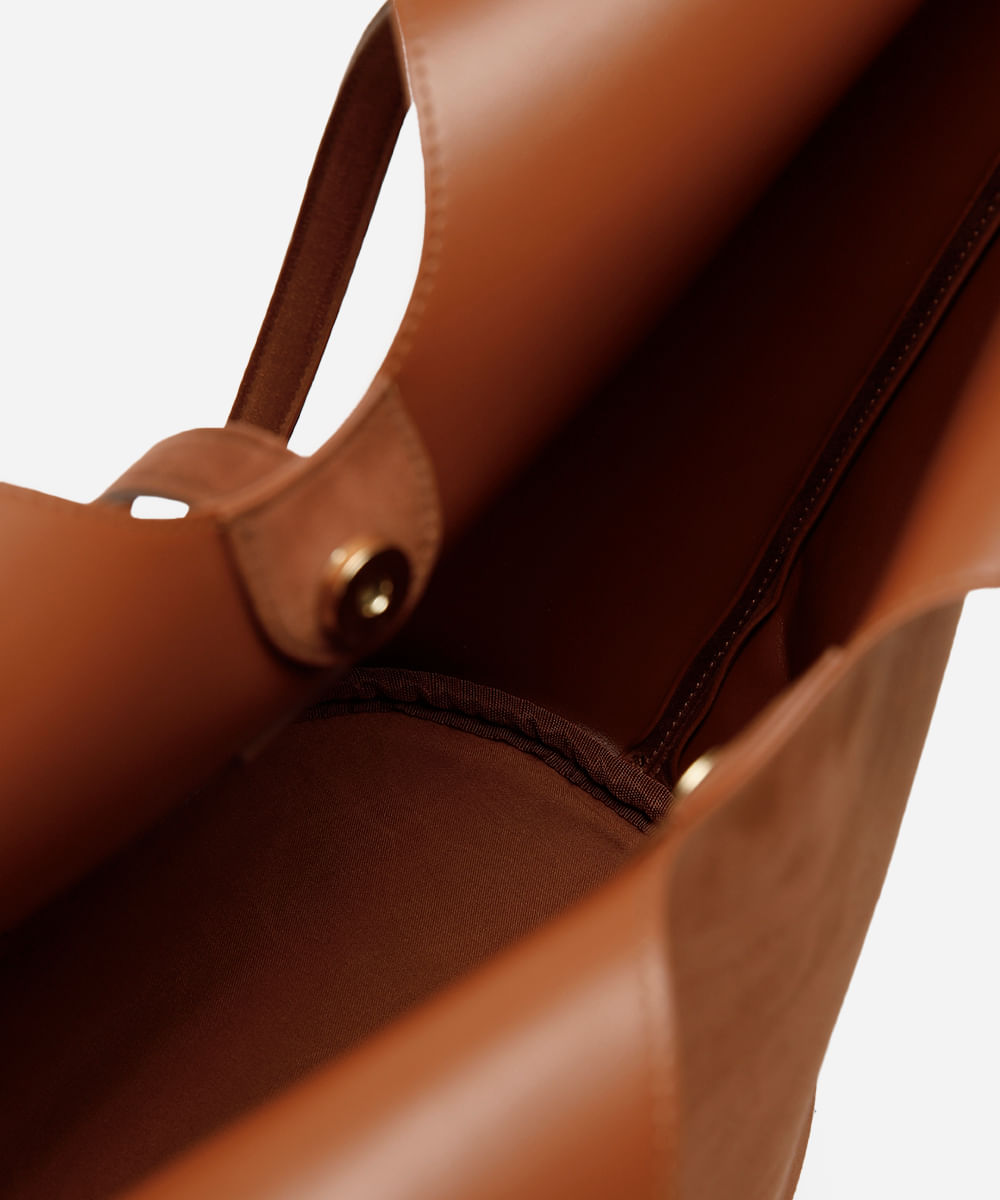 bolsa shopper de suede mindset marrom