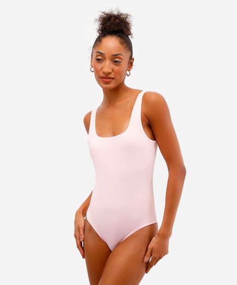 body cavado com recorte alça média rosa