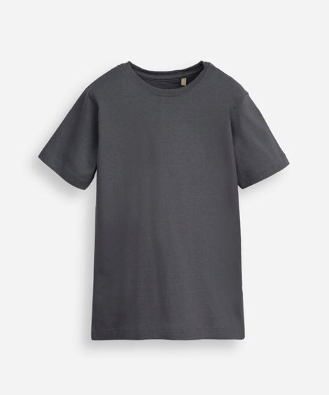 camiseta de algodão infantil manga curta básica azul
